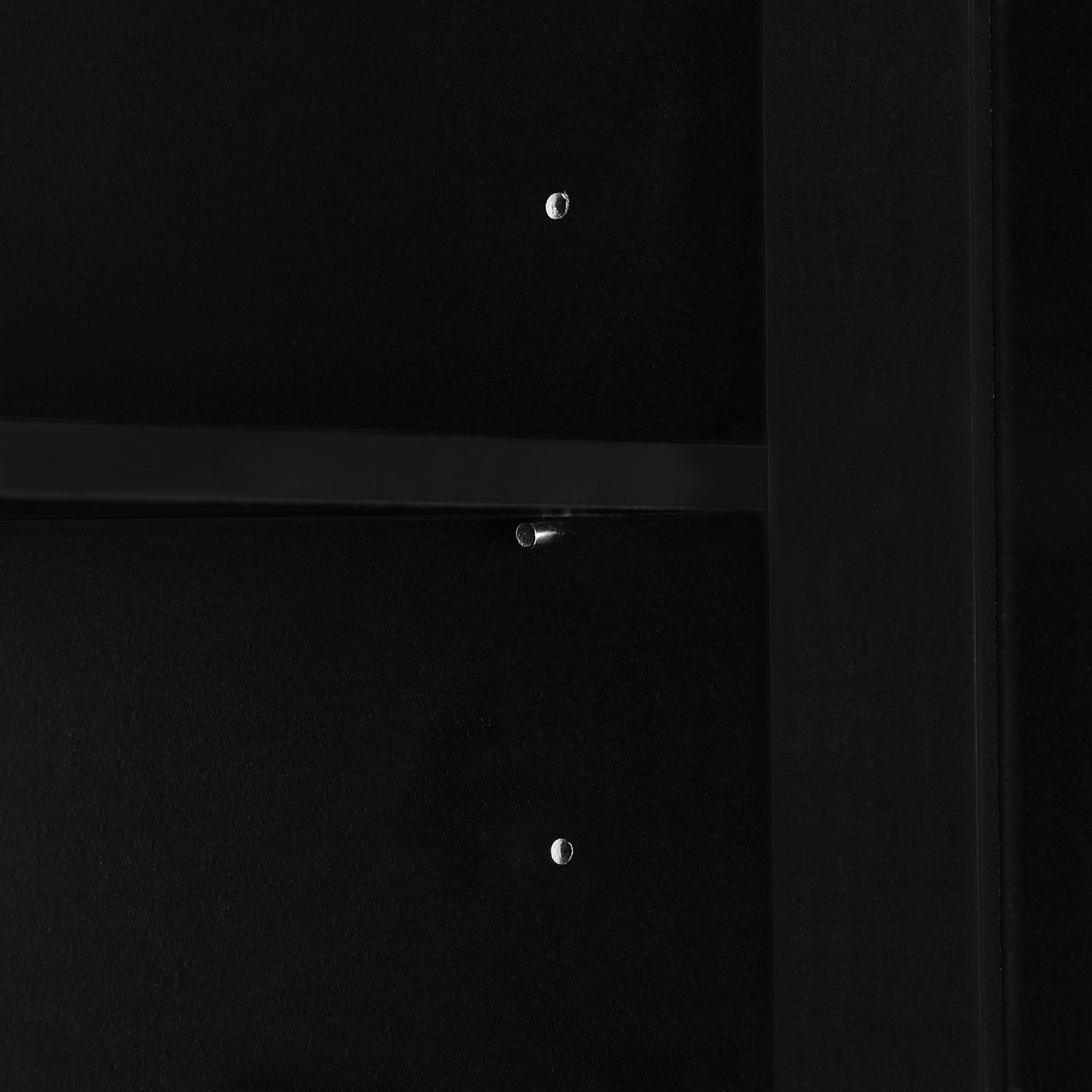 Storage Cabinet with Two Doors for Bathroom, Office, Adjustable Shelf, MDF Board, Black - V.I.P Digital Presence