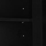 Storage Cabinet with Two Doors for Bathroom, Office, Adjustable Shelf, MDF Board, Black - V.I.P Digital Presence
