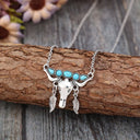 Artificial Turquoise Cow Shape Necklace - V.I.P Digital Presence