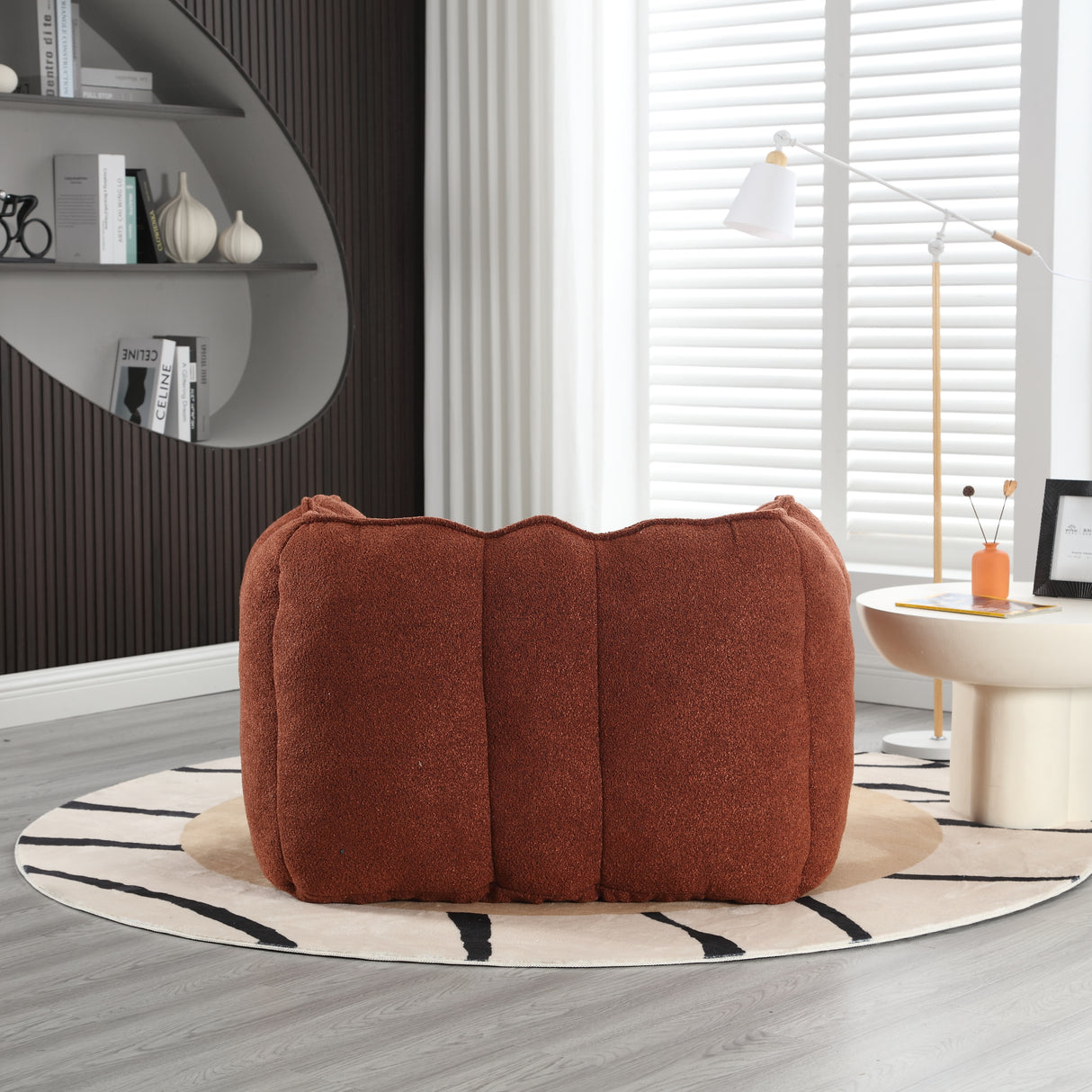 Soft Bean Bag Chair with High Resilient Foam(Chips)for living room and bedroom Comfortable Square Lazy Sofa with  Footstool - V.I.P Digital Presence