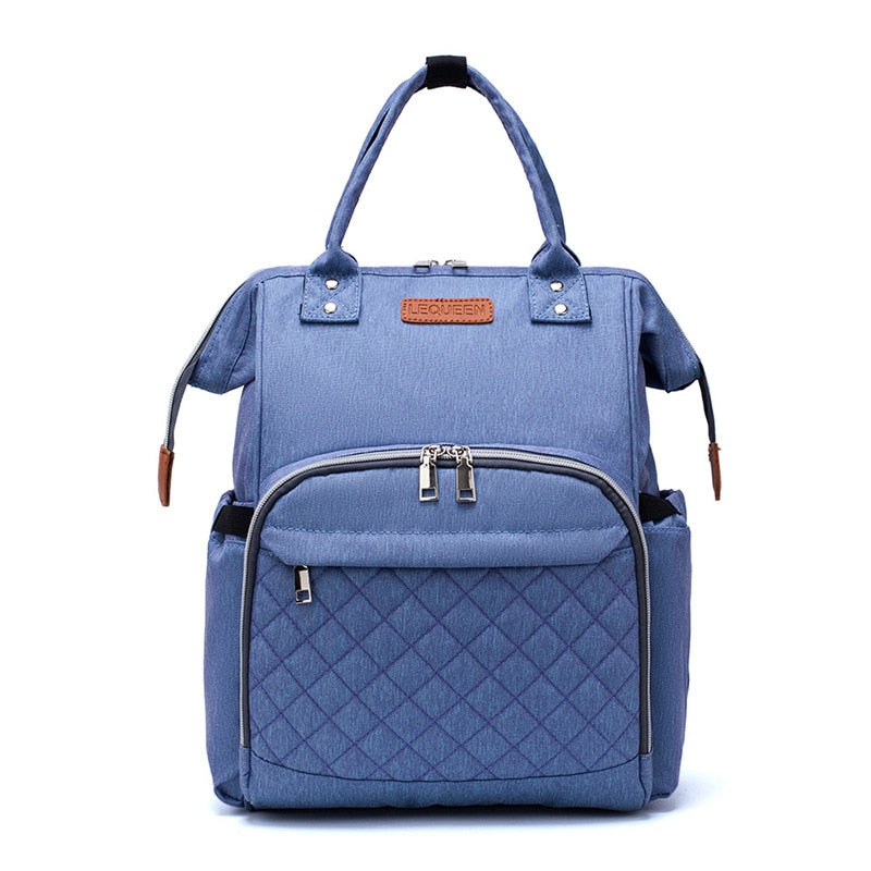 Lequeen Brand Diaper Bag Large Capacity USB Mummy Bag Travel Backpack Designer Nursing Bag for Baby Care - V.I.P Digital Presence