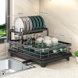 2024 Kitchen Dish Drying Rack with Adjustable Stainless Steel Organizer - V.I.P Digital Presence