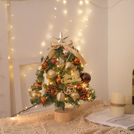 Christmas Tree Small Tree Christmas Decorations Mini Set with Tree Lights Christmas Tree Ornament - V.I.P Digital Presence