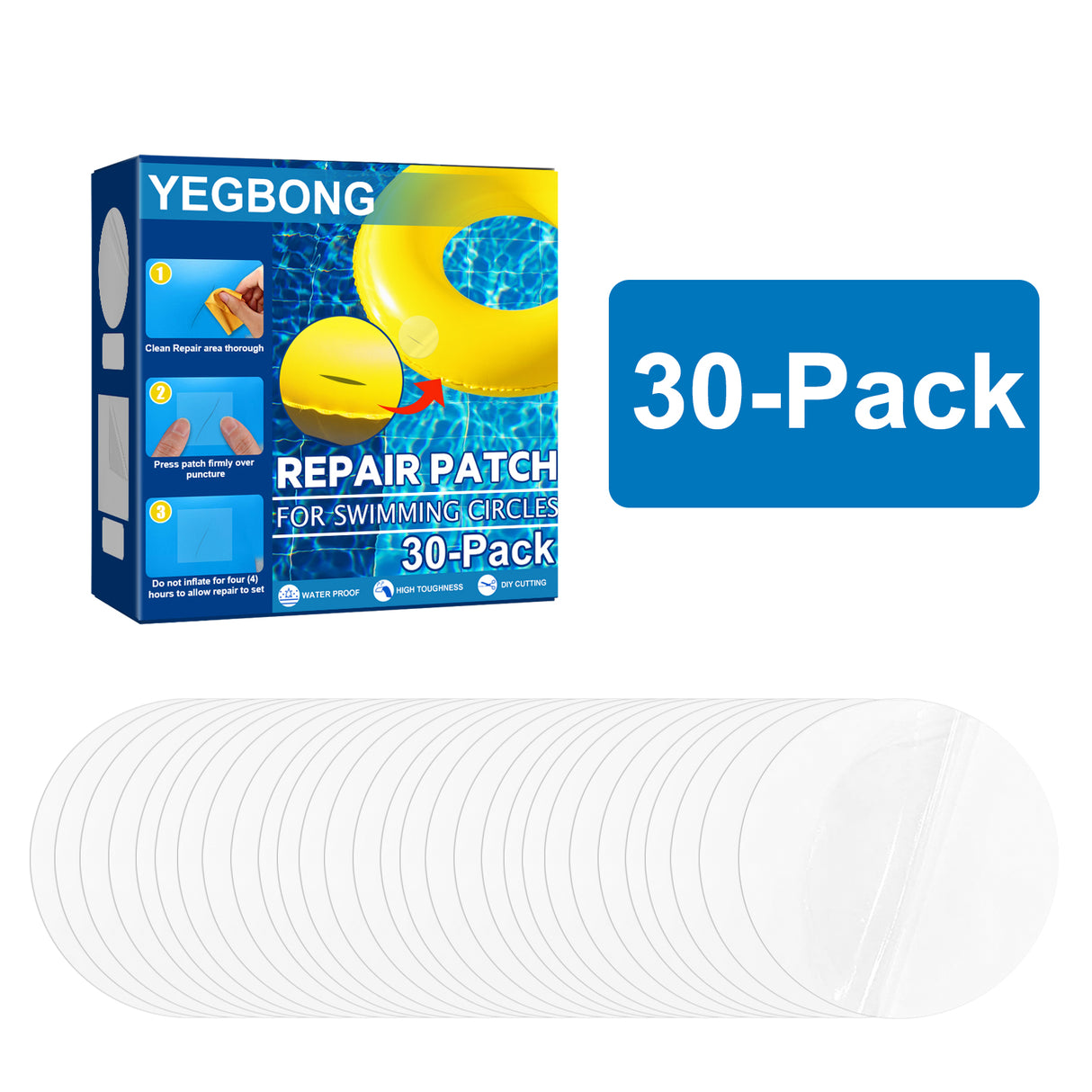 Swimming Ring Repair Repair Kit Self-Adhesive Lining Patch Swimming Ring Inflatable Pontoon Waterproof Seal - V.I.P Digital Presence