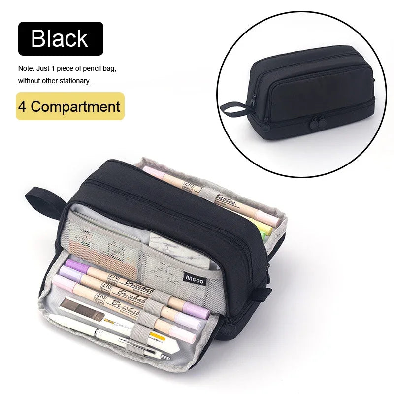 Student essential learning supplies multifunctional large capacity stationery bag pencil case - V.I.P Digital Presence