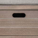 TREXM Storage Bench with Removable Basket and 2 Drawers, Fully Assembled Shoe Bench with Removable Cushion (White Washed) - V.I.P Digital Presence