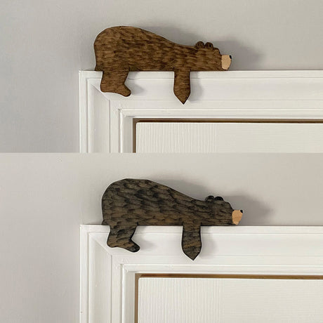 Interesting animal brown bear room door top wooden decoration home creative door frame decoration ornaments - V.I.P Digital Presence