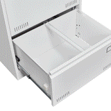 Horizontal file cabinet, 2 drawers, white file cabinet with lock, metal file cabinet with lock, 3 drawers, legal office cabinet - V.I.P Digital Presence