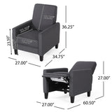 Smoke Fabric Push Back Chair for Elegant Home Décor - V.I.P Digital Presence