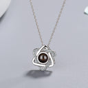 Necklace, female star pendant, 100 language projection, memories of love, short collarbone chain - V.I.P Digital Presence