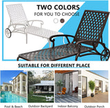 Aluminium Cast lounge chair 2pcs brown - V.I.P Digital Presence