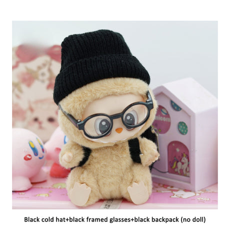 Accessories only Labubu Sitting Party Baby Clothes Black Cold Hat Sunglasses Backpack Trendy Set Labubu Accessories - V.I.P Digital Presence