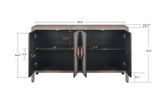 Carved Flower Door Handle, Antique Four Door Cabinet for Living Room Kitchen Hallway (Brown) - V.I.P Digital Presence