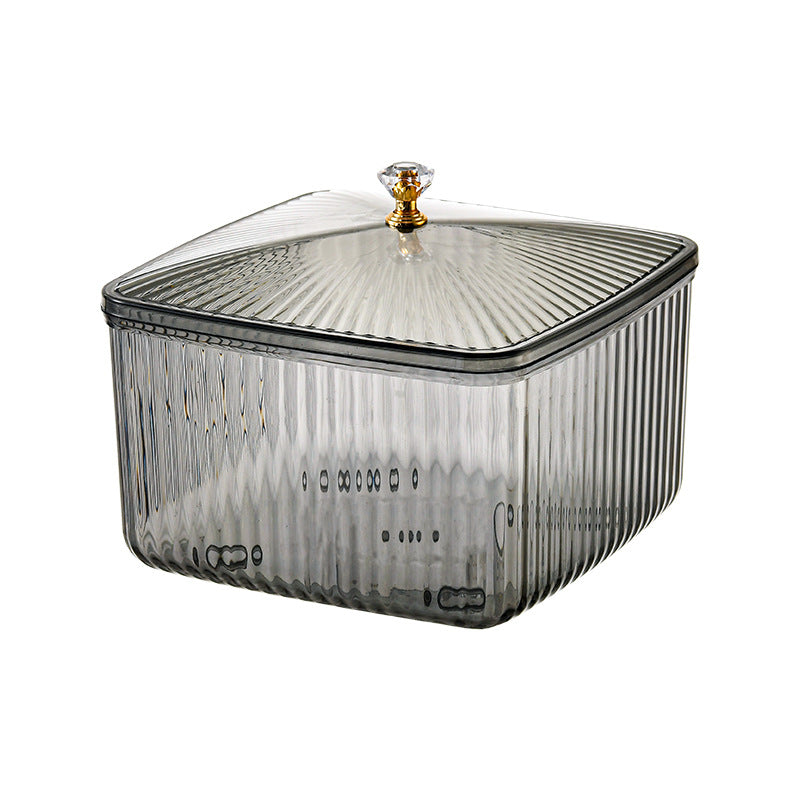 Home light luxury dustproof desktop multifunctional dried fruit storage box with cover - V.I.P Digital Presence
