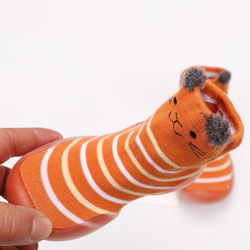 Baby cartoon walking shoes, cute multi-color children's floor socks, soft soled anti slip knitted shoes - V.I.P Digital Presence