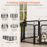 8-panel dog fence, 24 inch small dog pet fence, portable indoor pet game fence. Black, 22.2 inches wide x 23.6 inches high. - V.I.P Digital Presence