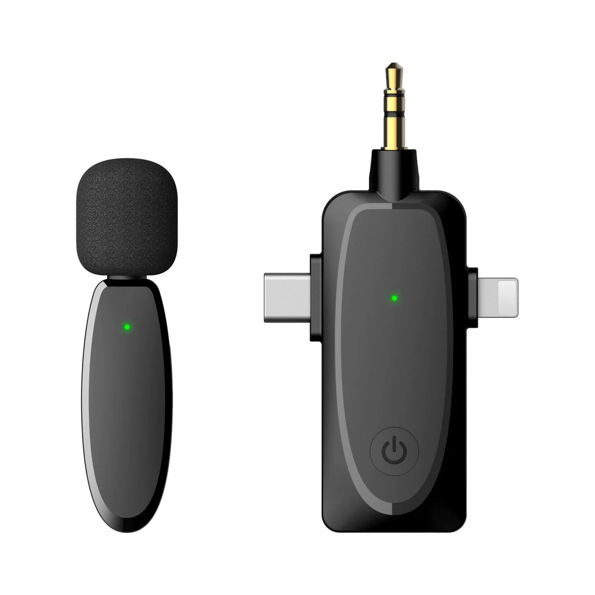Wireless lavalier microphone 1-to-2 mobile live streaming lavalier microphone 3-in-1 high-definition noise cancelling sound quality - V.I.P Digital Presence