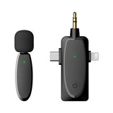 Wireless lavalier microphone 1-to-2 mobile live streaming lavalier microphone 3-in-1 high-definition noise cancelling sound quality - V.I.P Digital Presence