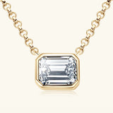 1 Carat Moissanite 925 Sterling Silver Pendant Necklace - V.I.P Digital Presence