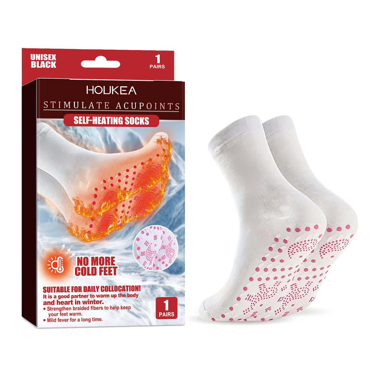 Self-Heating Socks, Winter Outdoor Sports Windproof Cold Warm Foot Care Massage Socks - V.I.P Digital Presence