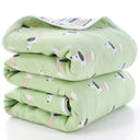 110*110cm Parent-child Baby Summer Bedding Sofa Quilt 100% Cotton Baby Blanket Child Quilt 6 Layers Muslin Swaddle for Newborns - V.I.P Digital Presence