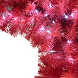6FT hinge fir artificial fir curved top Christmas tree, bendable, 1250 lush branch hints, 300 LED Christmas lights - V.I.P Digital Presence