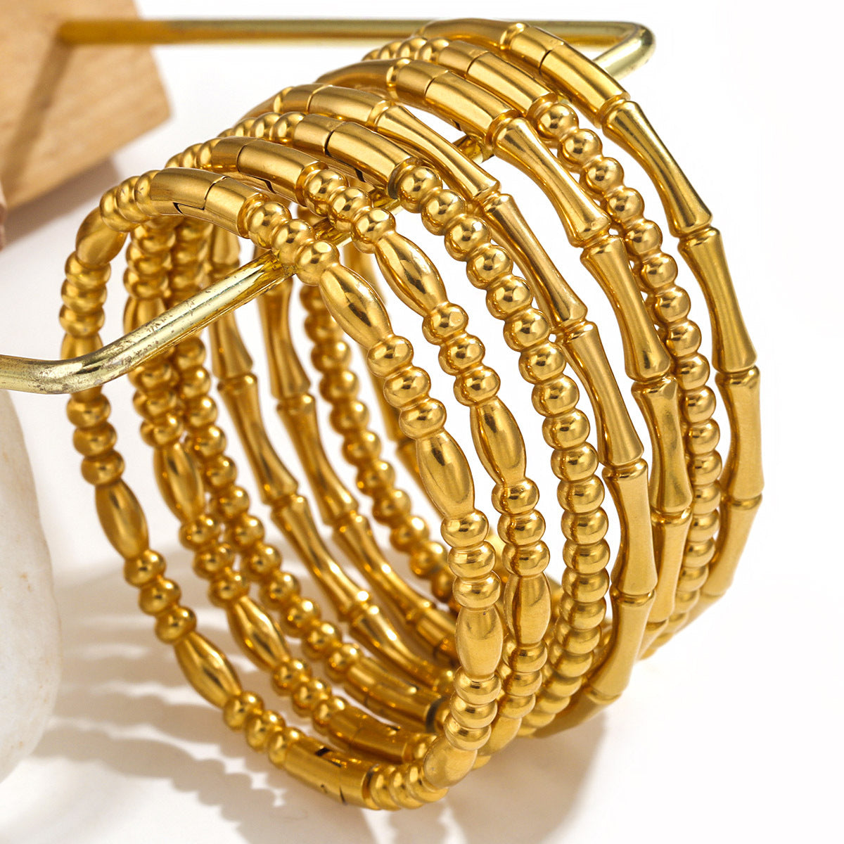 Fashion bamboo titanium steel bracelet female summer niche cold style ins stainless steel retro bamboo jewelry - V.I.P Digital Presence
