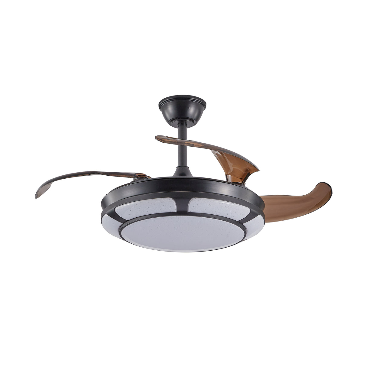 Modern Minimalist Invisible Ceiling Fan Light - Retractable Fan With LED Fixtures - For Living Room, Bedroom and Dining room - V.I.P Digital Presence