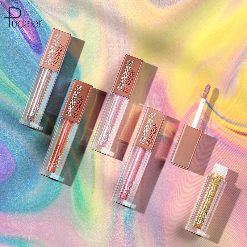 Pudaier Star Diamond Yaojin Liquid Eye Shadow Lying Silkworm Brightens Polarized Mermaid Ji Metal Eye Shadow Liquid - V.I.P Digital Presence