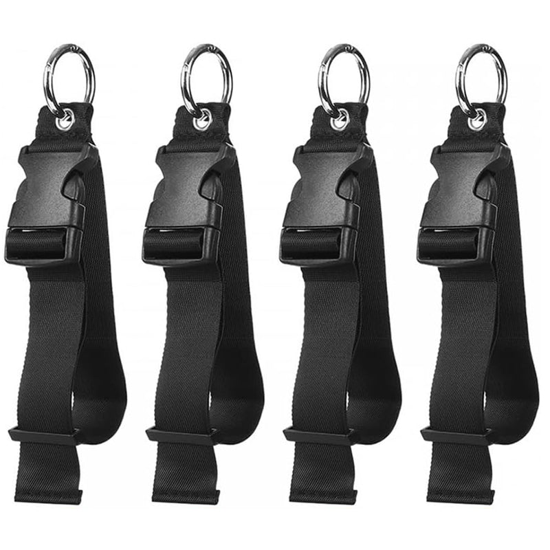 Portable Black Nylon Anti-Theft Luggage Strap, Bag Clip for Multi-Tool, Camping & Hiking - V.I.P Digital Presence