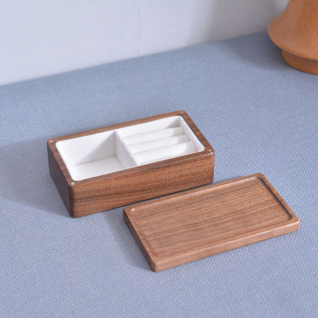 Simple multi grid solid wood jewelry box earrings necklaces rings jewelry storage box wooden jewelry box - V.I.P Digital Presence