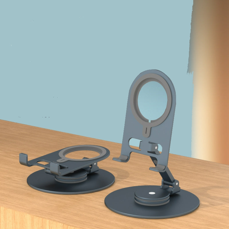 Soporte magnético para teléfono de escritorio, de aleación de aluminio, con carga inalámbrica, portátil, plegable y giratorio, con soporte Magsafe