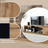 ModernTV stand suitable for TVs under 80 inches, media console with multifunctional storage, and LED lights - V.I.P Digital Presence
