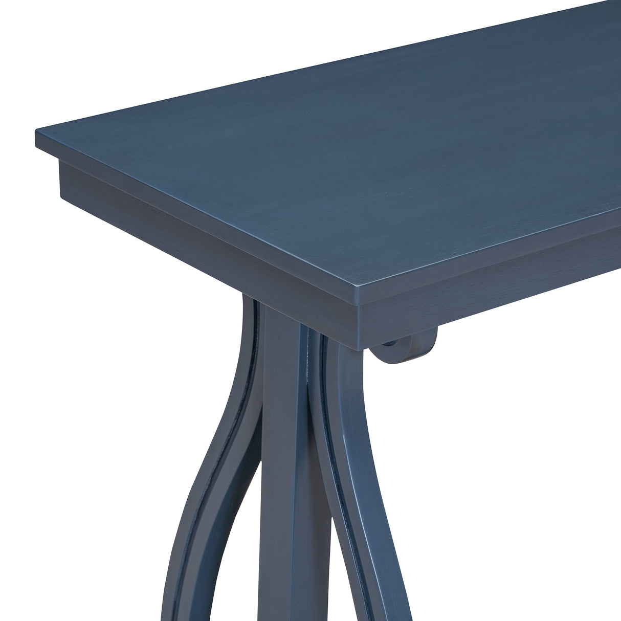 48-Inch Rustic Vintage Console Table --- Farmhouse Style Entryway Table with Open Shelf and Sturdy Construction (Navy) - V.I.P Digital Presence