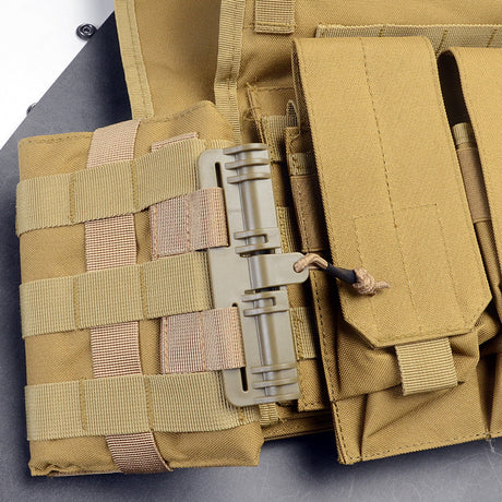 Tactical Vest Quick Release Buckle Set Single Point Molle Quick Removal Buckle Set with Hook and Loop Fastener for JPC CPC NCP X - V.I.P Digital Presence