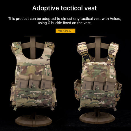 WoSporT can accommodate three 5.56 (or two 7.62) inner pockets with built-in function cover camouflage front panel - V.I.P Digital Presence