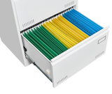 Horizontal file cabinet, 2 drawers, white file cabinet with lock, metal file cabinet with lock, 3 drawers, legal office cabinet - V.I.P Digital Presence