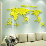 Creative Home Background Wall Stickers Acrylic 3D Wall Stickers Living Room TV Background M70- Map - V.I.P Digital Presence