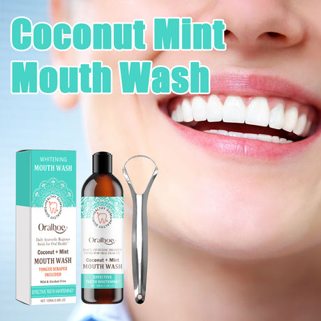Coconut Mint Mouth Wash, Whitening Teeth Yellow Teeth Stains Tongue Coating Clean Fresh Breath Oral Care - V.I.P Digital Presence