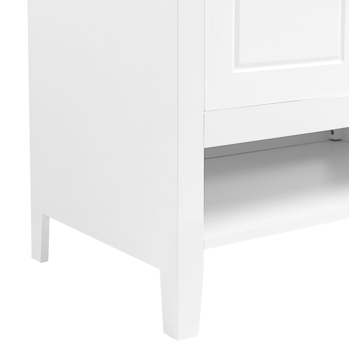 30" Bathroom Vanity with Sink  Multi-functional Bathroom Cabinet with Doors and Drawers Solid Frame and MDF Board, White - V.I.P Digital Presence