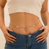 Zircon navel nail body chain sexy imitation pearl tassel chain - V.I.P Digital Presence