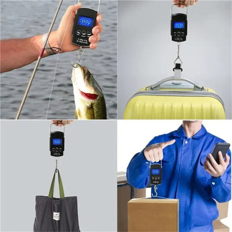 50kg/10g Oauee Mini Scale Electronic For Fishing Luggage Travel Weighting Steelyard Portable Digital Kitchen Scales - V.I.P Digital Presence