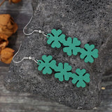 Lucky Clover Wooden Dangle Earrings - V.I.P Digital Presence