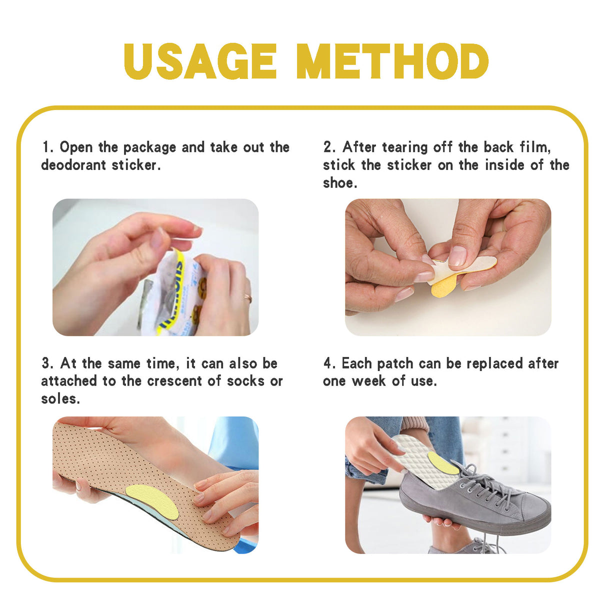 Stop Odor Shoe Deodorant Patch, Shoes Deodorant Fresh Clean Odor Absorbent Foot Sweat Insole - V.I.P Digital Presence