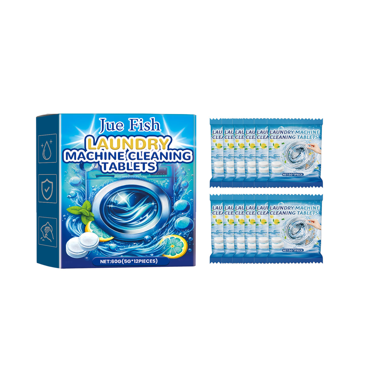 washing machine cleaning effervescent tablets, washing machine slot stains cleaning dirt cleaning odor effervescent tablets - V.I.P Digital Presence