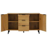Side panel buffet cabinet with storage room, 47.2 "natural wood color kitchen cabinet with 3 drawers and 2 doors - V.I.P Digital Presence