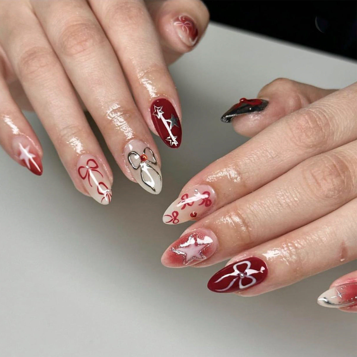European and American popular manicure wearable nails cross flash diamond explosive wearable nails fake nails - V.I.P Digital Presence
