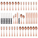 Stainless Steel Cutlery 48 Pcs Set Western Steak Knife Dinner Knife Main Dish Spoon Fork Dessert Spoon Set - V.I.P Digital Presence