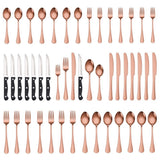 Stainless Steel Cutlery 48 Pcs Set Western Steak Knife Dinner Knife Main Dish Spoon Fork Dessert Spoon Set - V.I.P Digital Presence