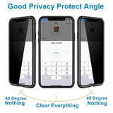 Magnetic Tempered Glass Privacy Metal Case For iphone 15 14 13 12 XR 11 Pro MAX X 7 8 6 Plus 360 Magnet Antispy Protective Cover - V.I.P Digital Presence